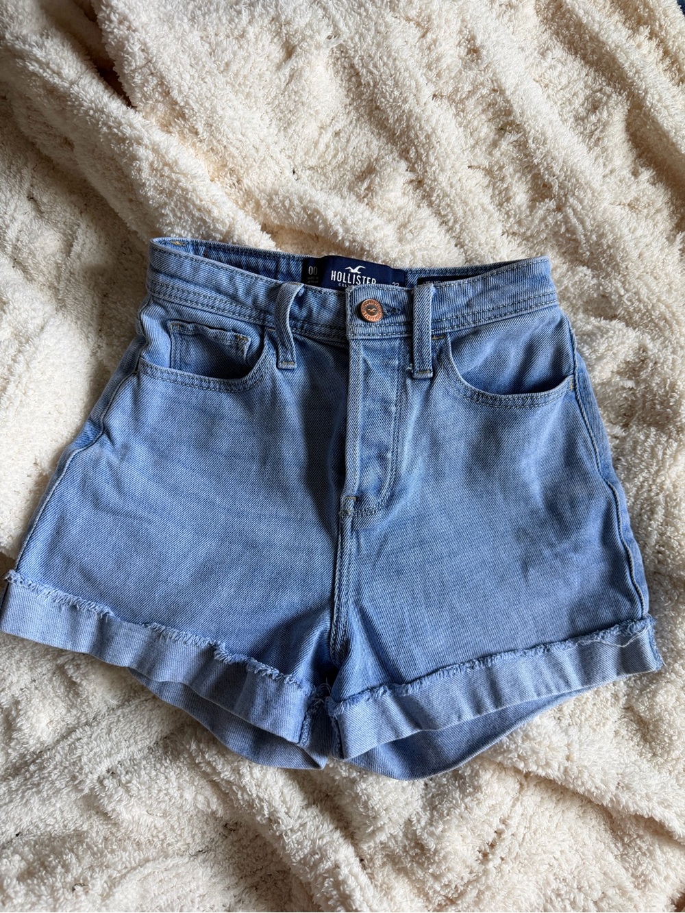 Hollister ultra high waisted button fly shorts size 00 23